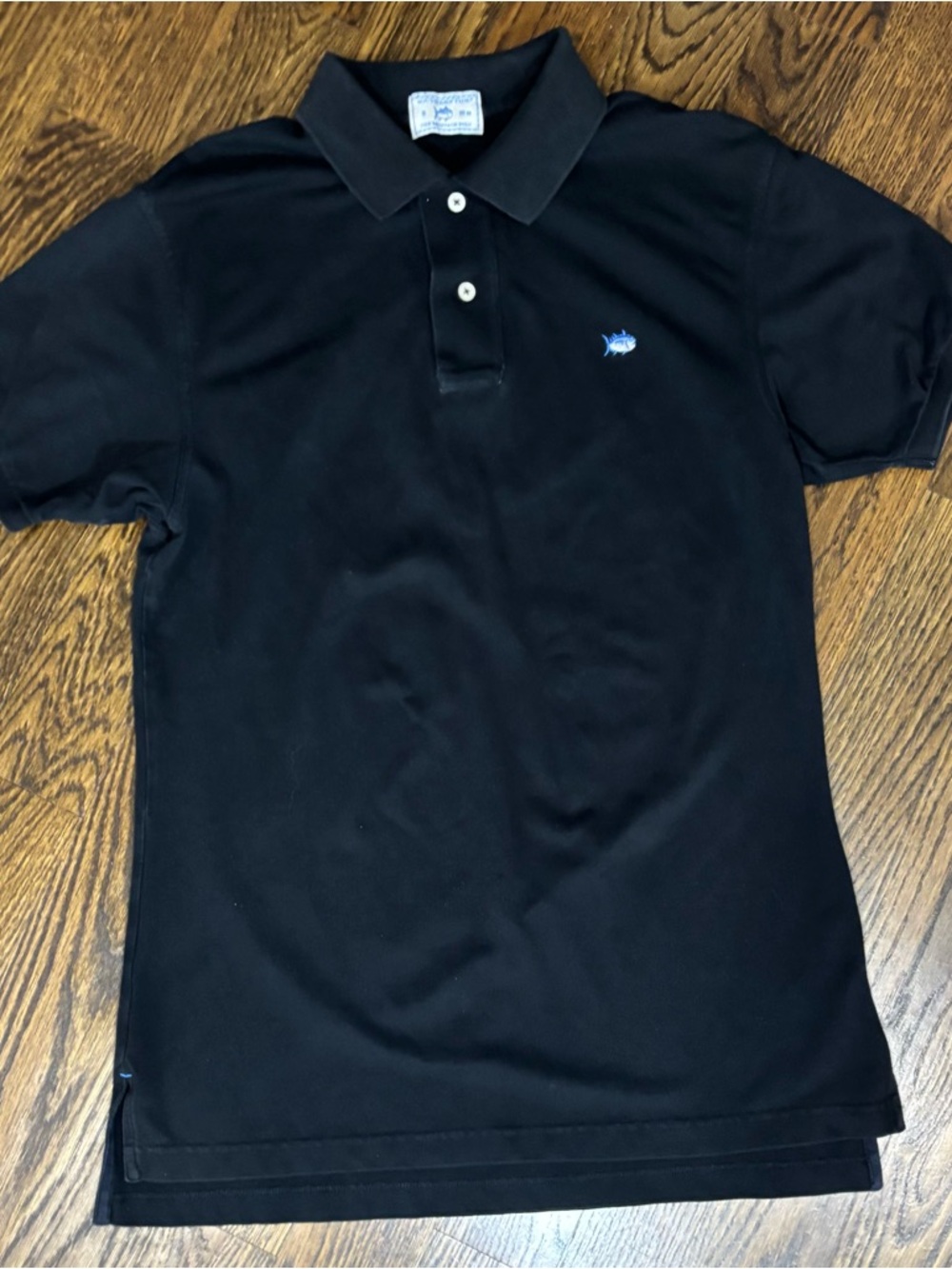 Southern Tide The Skipjack Polo Shirt Men's S Black Short Sleeve 97% Cotton